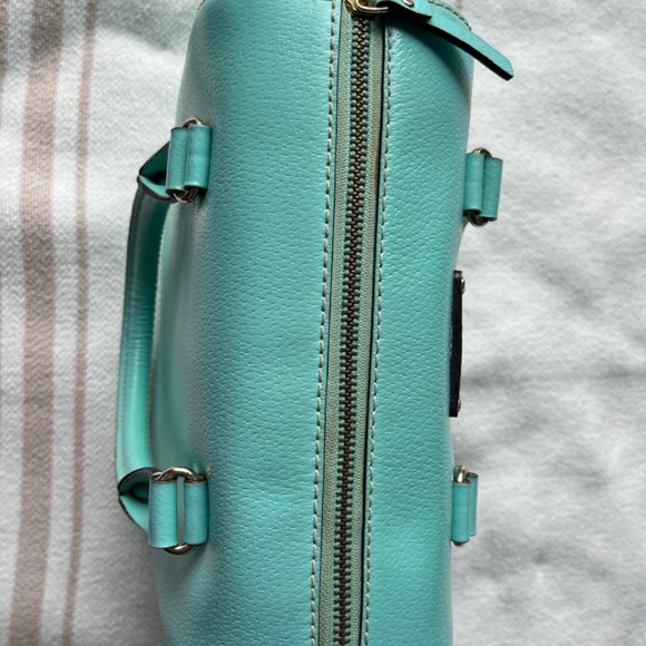 Kate Spade Alessa Wellesley Leather Satchel - Color: Robin's Egg Blue / Teal - Picture 4 of 16